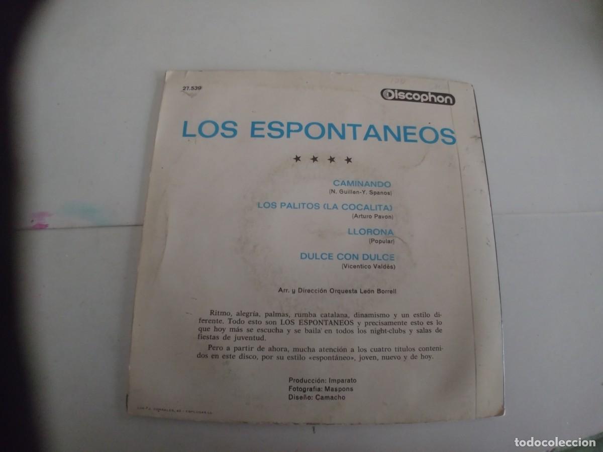 Discos de vinilo: LOS ESPONTANEOS-EP CAMINANDO +3 - Foto 2