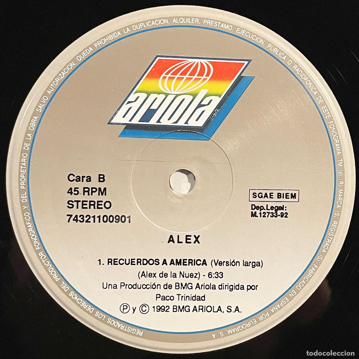 Discos de vinilo: ALEX (PACK 2 MX VINILO) (MX BMG ARIOLA 90s) ESPA&Ntilde;A - Foto 5