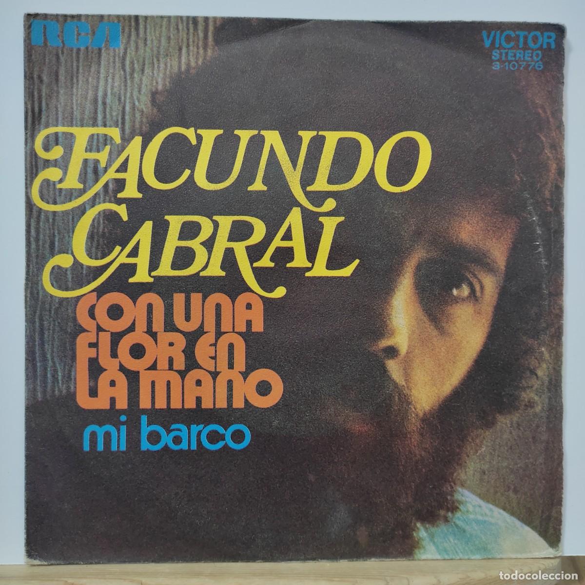 Discos de vinilo: FACUNDO CABRAL-CON UNA FLOR EN LA MANO-MI BARCO- - Foto 1