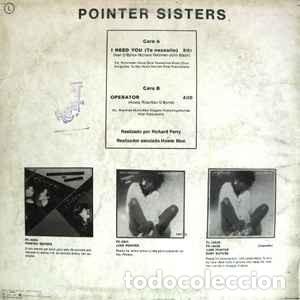 Discos de vinilo: Pointer Sisters &lrm;&ndash; I Need You = Te Necesito - Foto 2