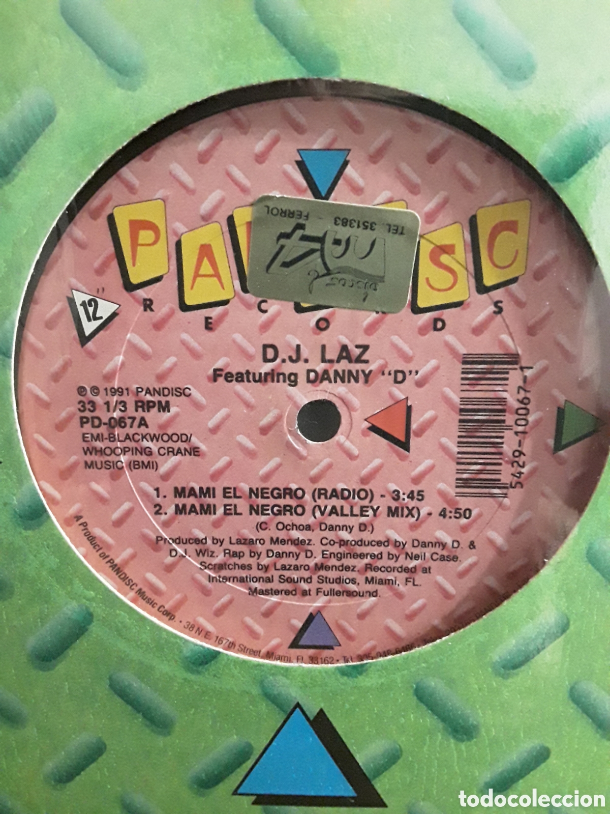 Discos de vinilo: D.J. Laz* Featuring Danny &rdquo;D&rdquo; &lrm;&ndash; Mami El Negro - Foto 4