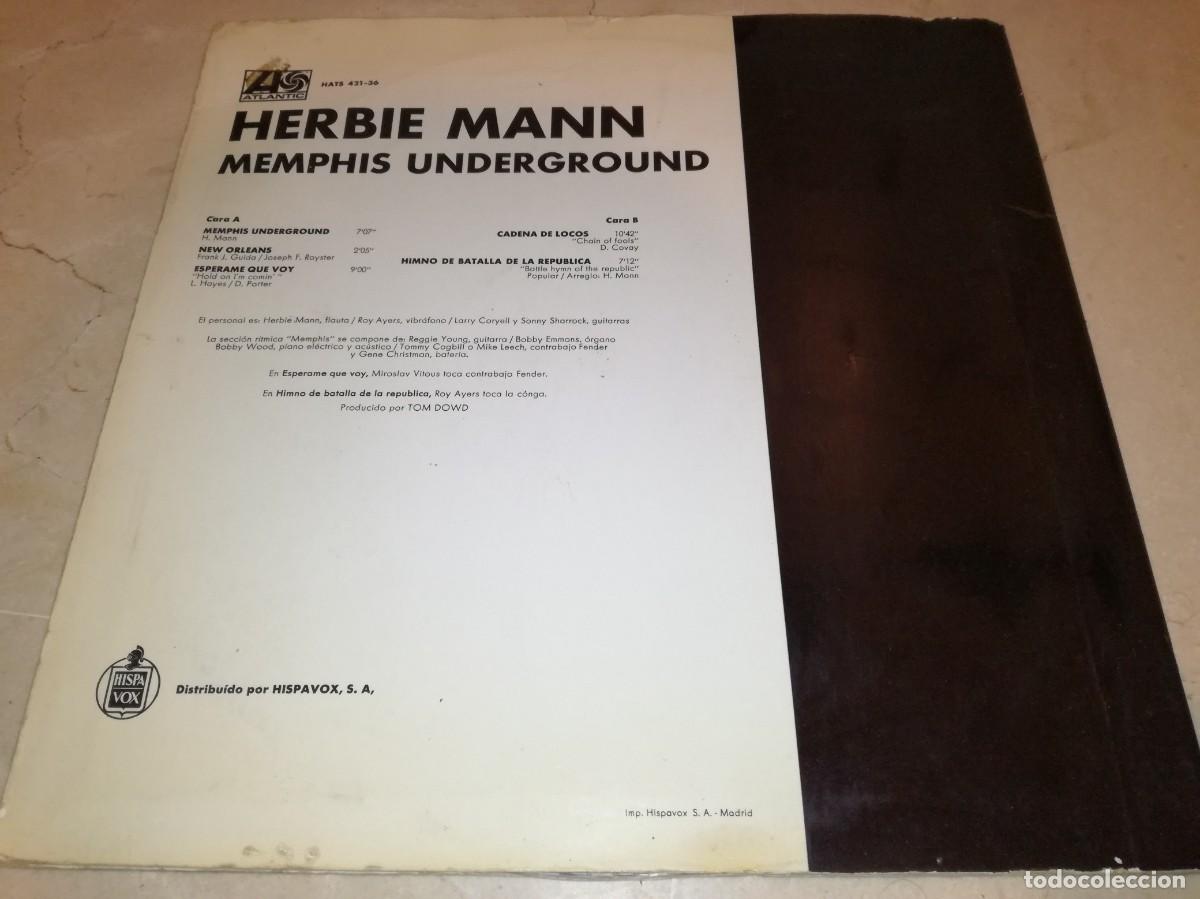 Discos de vinilo: HERBIE MANN-MEMPHIS UNDERGROUND-GATEFOLD-ORIGINAL ESPA&Ntilde;OL 1969 - Foto 2