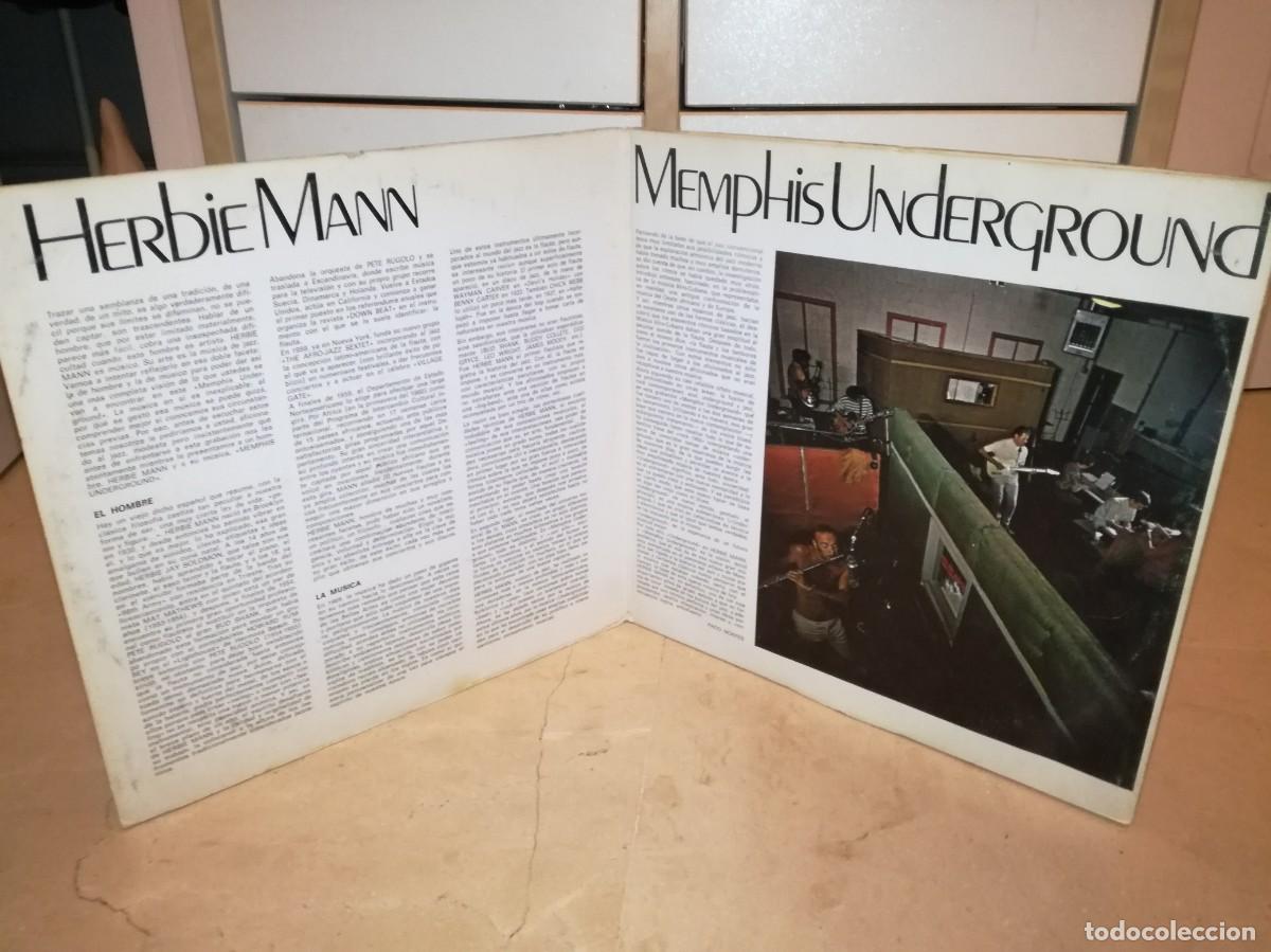 Discos de vinilo: HERBIE MANN-MEMPHIS UNDERGROUND-GATEFOLD-ORIGINAL ESPA&Ntilde;OL 1969 - Foto 3