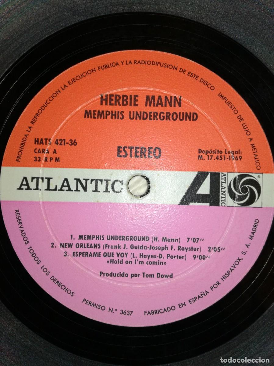 Discos de vinilo: HERBIE MANN-MEMPHIS UNDERGROUND-GATEFOLD-ORIGINAL ESPA&Ntilde;OL 1969 - Foto 4