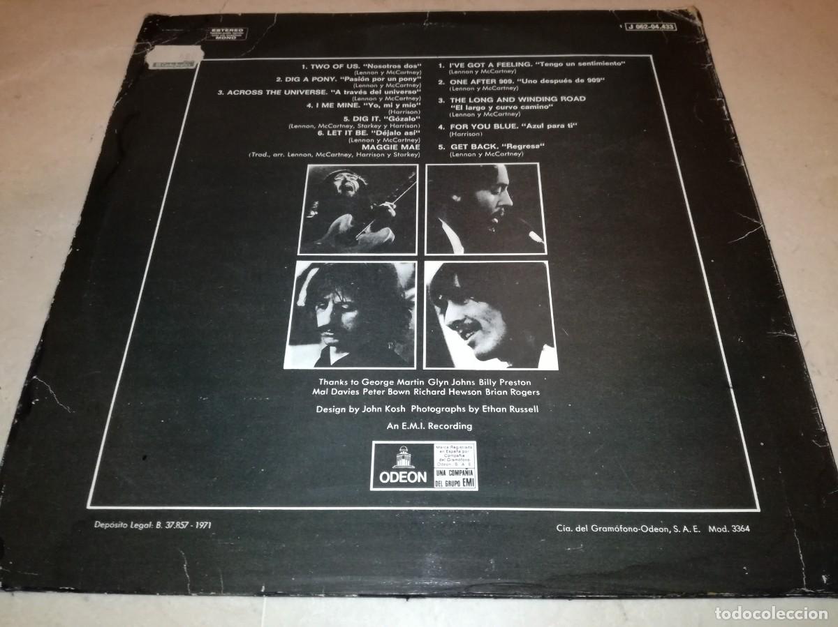 Discos de vinilo: THE BEATLES-LET IT BE-EDICION ESPA&Ntilde;OLA - Foto 2