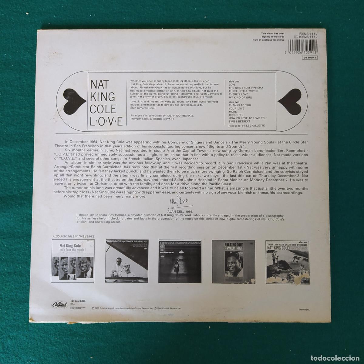 Discos de vinilo: Nat King Cole &ndash; L-O-V-E - Foto 2