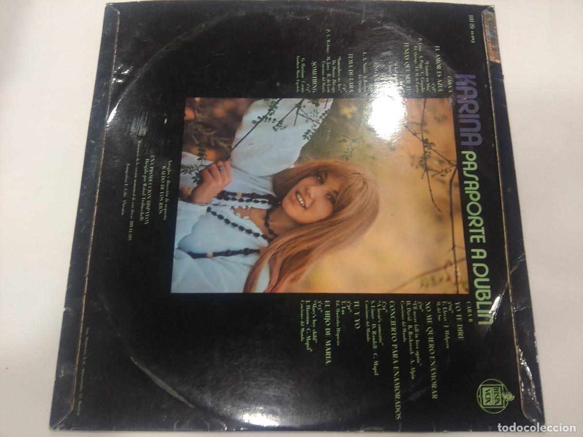 Discos de vinilo: KARINA/PASAPORTE A DUBLIN/VINILO. - Foto 3