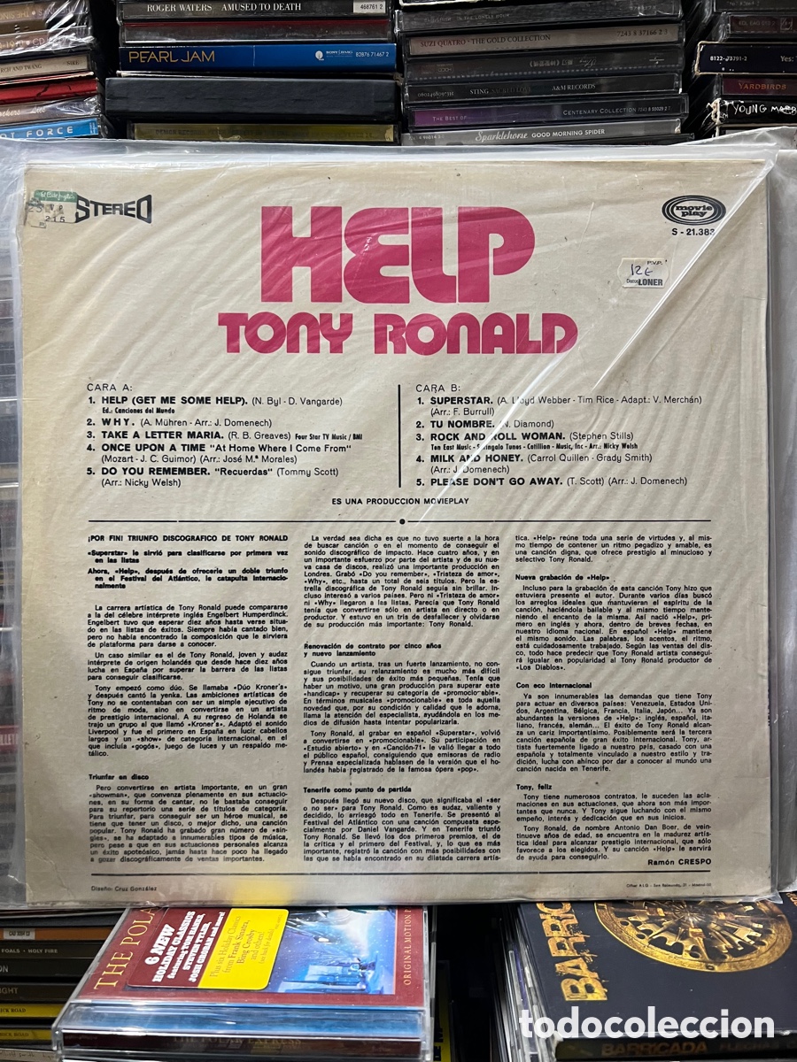 Discos de vinilo: Help Tony Ronald - Foto 2
