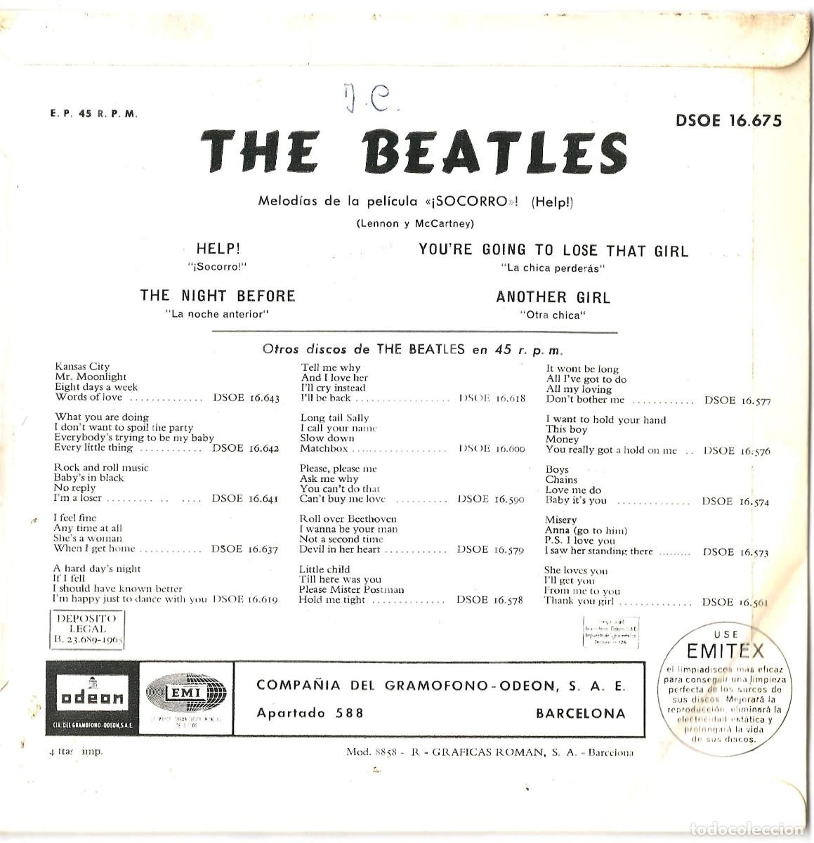 Discos de vinilo: Disco de vinilo SINGLE THE BEATLES - Foto 2