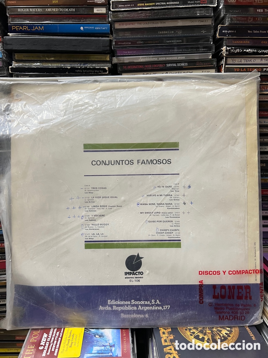 Discos de vinilo: Conjuntos famosos Los stop los gritos - Foto 2
