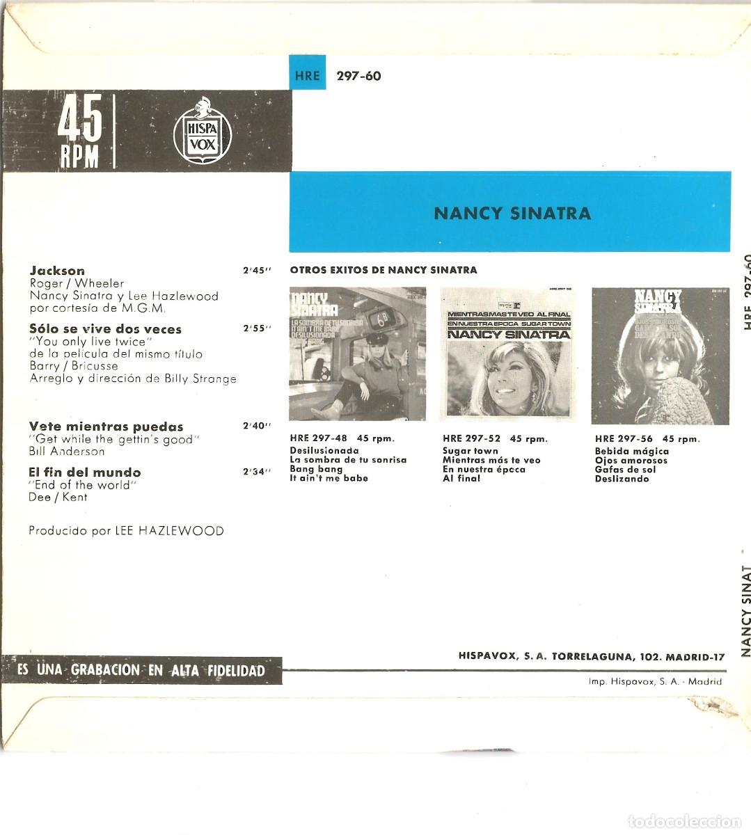 Discos de vinilo: Disco de Vinilo SINGLE NANCY SINATRA - Foto 2