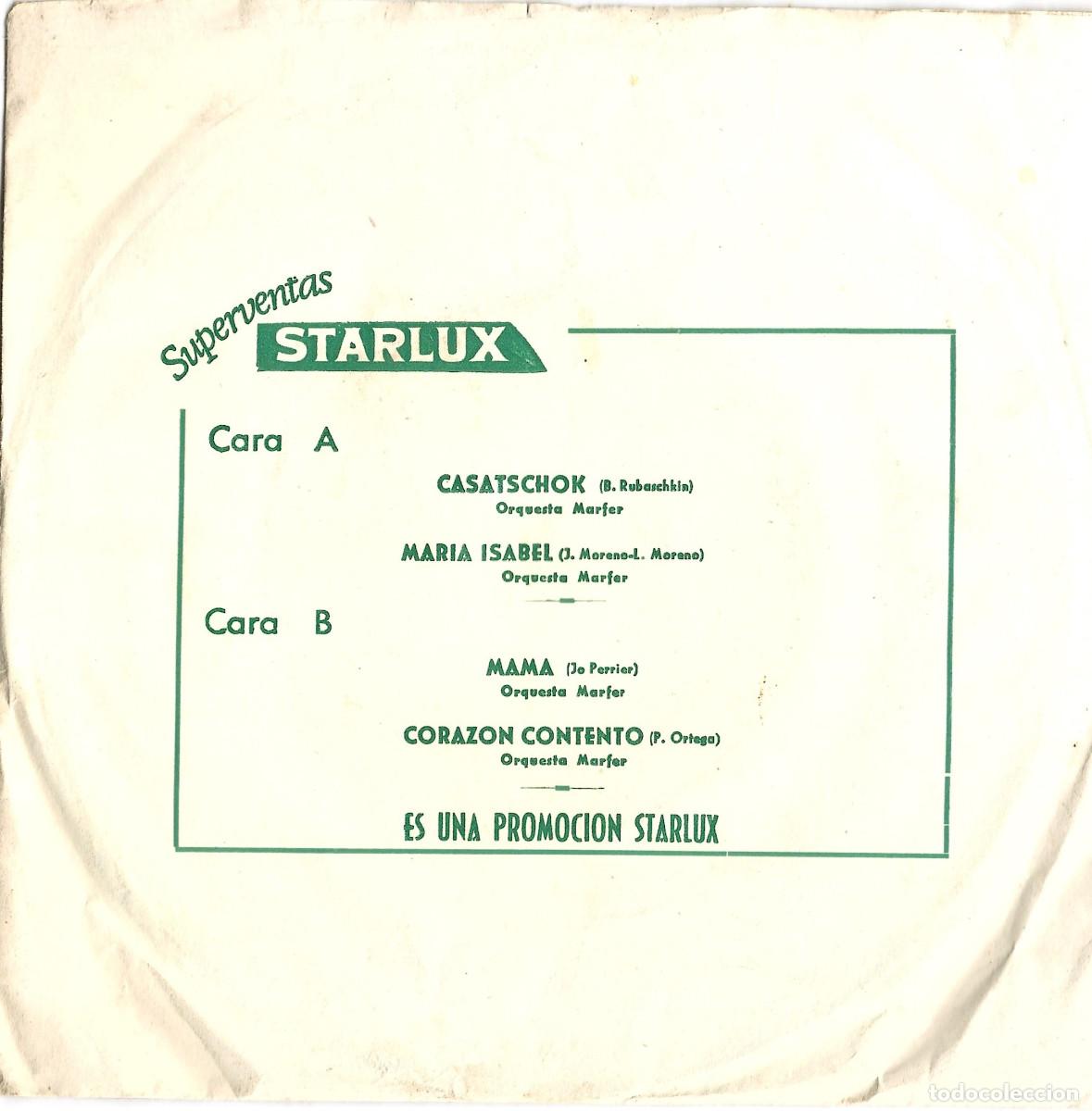 Discos de vinilo: Disco de vinilo SINGLE STARLUX - Foto 1