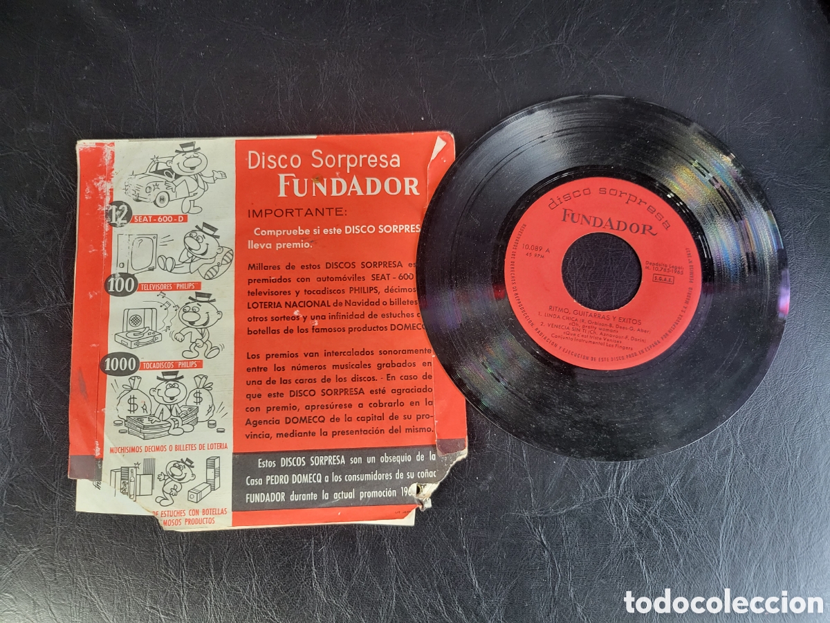 Discos de vinilo: Disco antiguo fundador - Foto 2