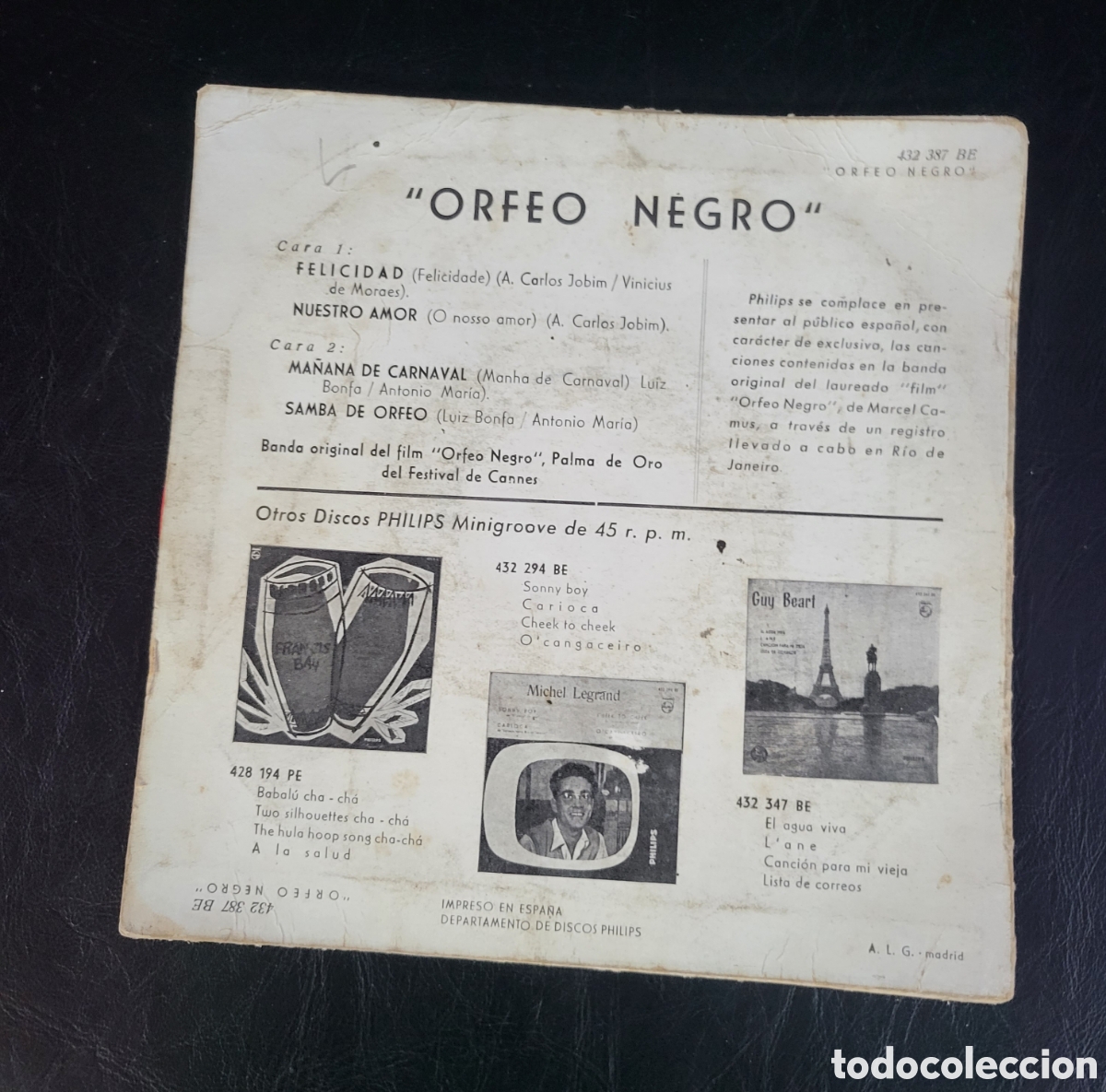 Discos de vinilo: Disco orfe&oacute;n negro antiguo - Foto 2