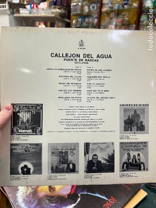 Discos de vinilo: LP CALLEJON DEL AGUA - PUENTE DE BARCAS - Foto 2