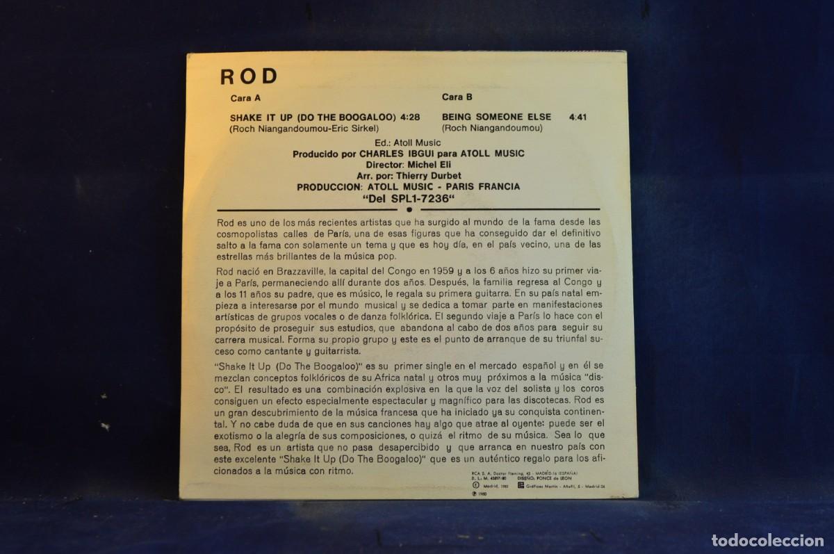 Discos de vinilo: ROD - SHAKE IT UP - BEING SOMEONE ELSE - SINGLE - Foto 2