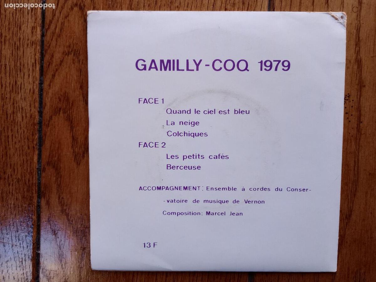 Discos de vinilo: Chorale de lecole de Gamilly - Gamilly - Coq 79 - Foto 3