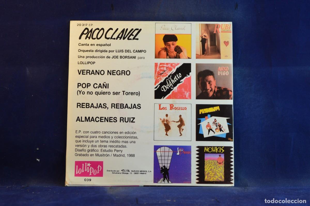 Discos de vinilo: PACO CLAVEL - VERANO NEGRO - + 3 EP - Foto 2