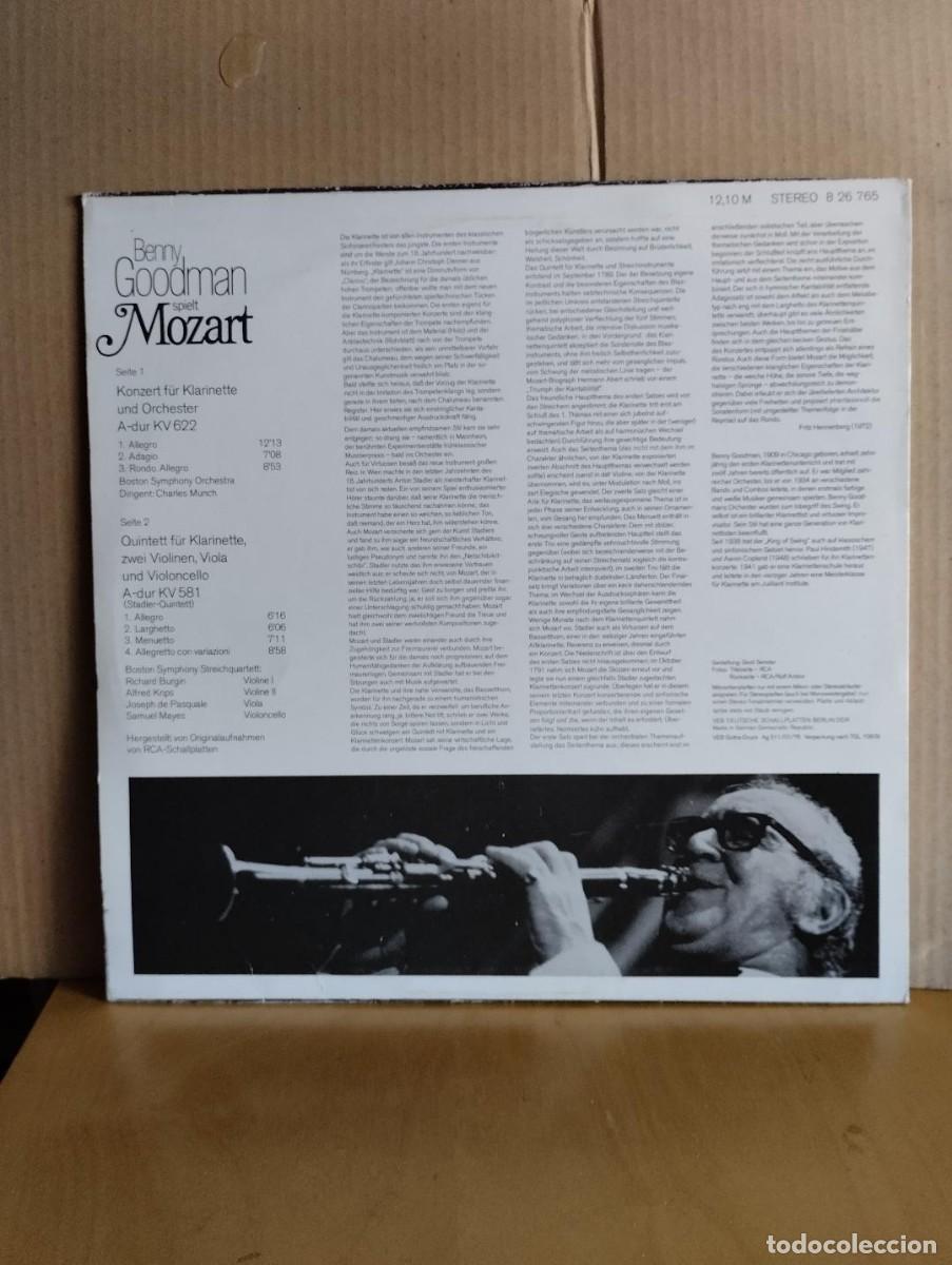 Discos de vinilo: BENNY GOODMAN ---- SPIELT MOZART - Foto 2