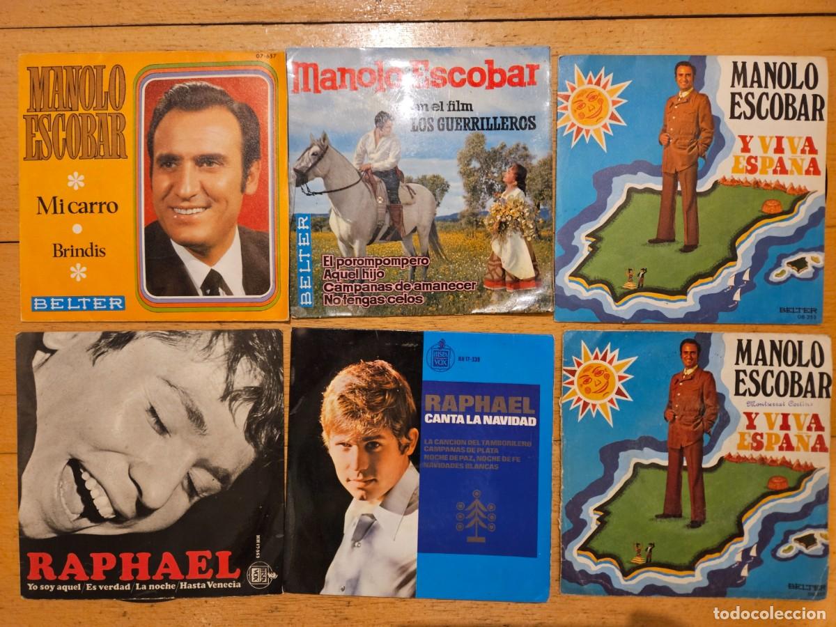 Discos de vinilo: 6 SINGLES DE VINILO DE MANOLO ESCOBAR Y RAPHAEL - Foto 1