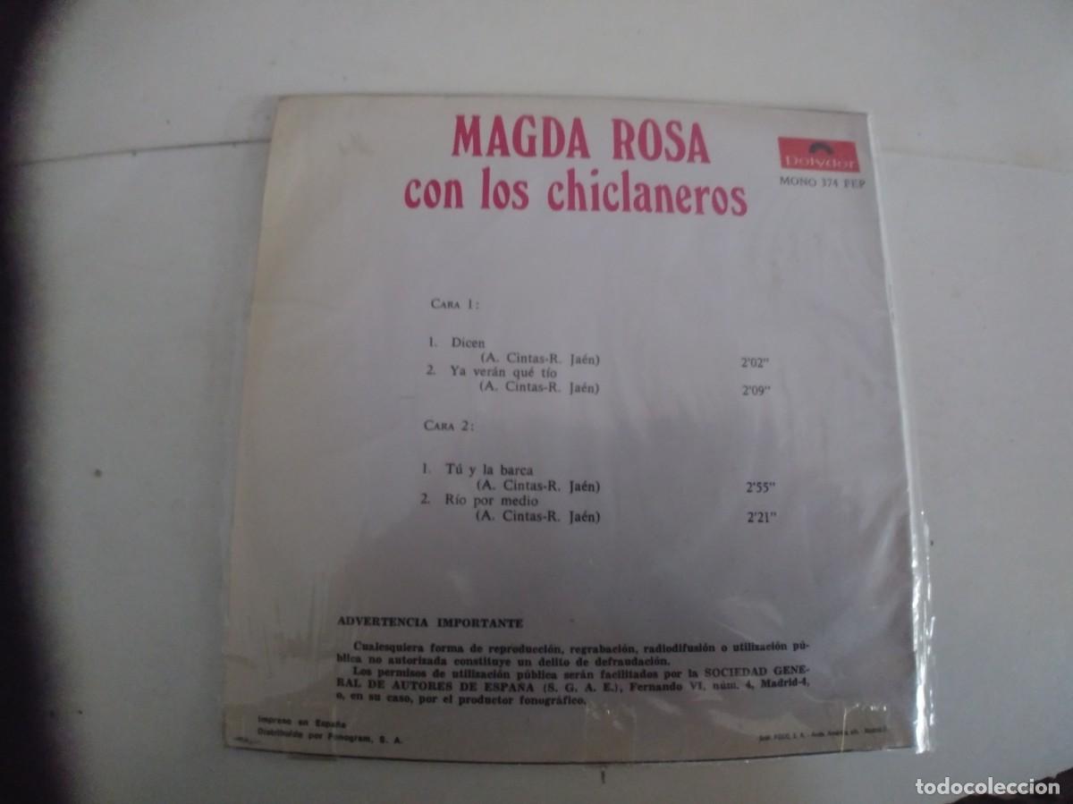 Discos de vinilo: MAGDA ROSA-EP DICEN +3-NUEVO - Foto 2