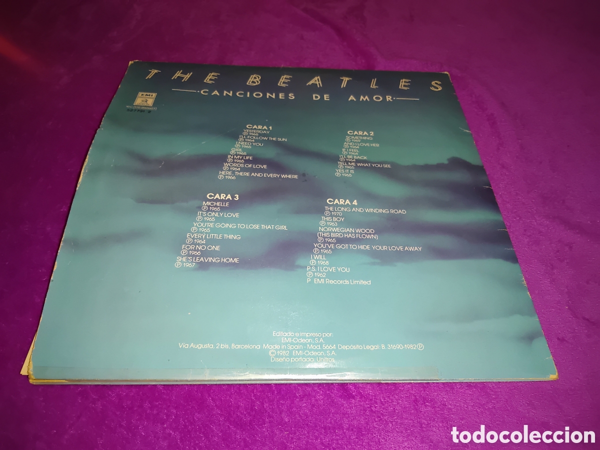 Discos de vinilo: THE BEATLES. CANCIONES DE AMOR EMI-ODEON 1982 - Foto 6