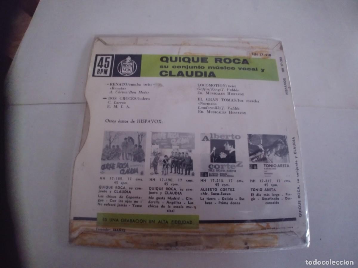 Discos de vinilo: QUIQUE ROCA Y CLAUDIA-EP RENATO +3 - Foto 2