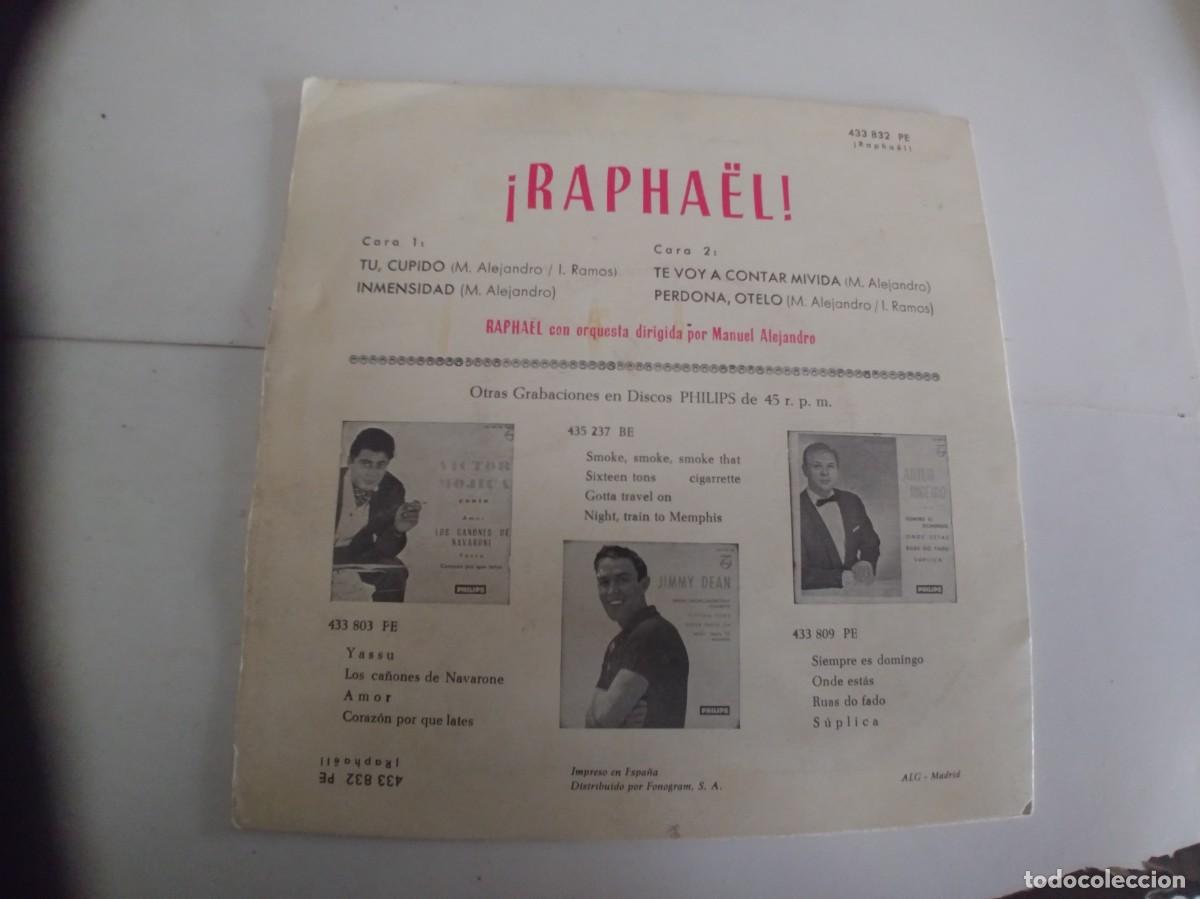 Discos de vinilo: RAPHAEL-EP TU CUPIDO +3 - Foto 2