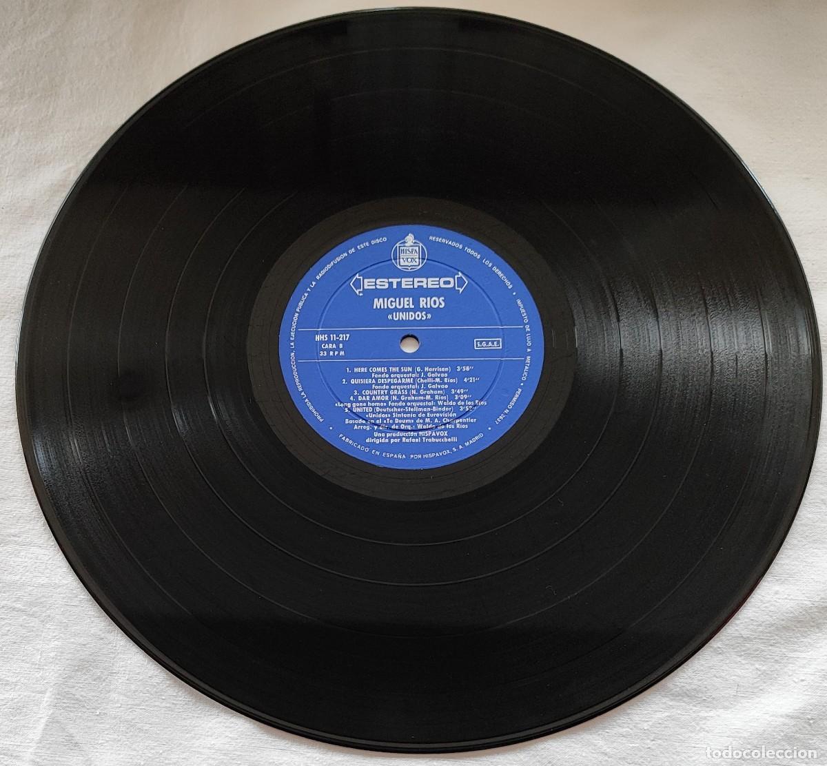 Discos de vinilo: MIGUEL R&Iacute;OS .- UNIDOS. - Foto 5