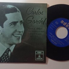 Discos de vinilo: CARLOS GARDEL 1958 - TOMO Y OBLIGO - COMO ABRAZADO A UN RENCOR - AQUEL TAPADO DE ARMIÑO - EL ROSAL