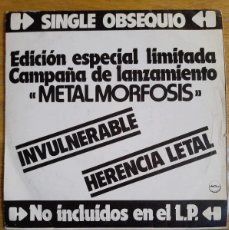 Discos de vinilo: BARON ROJO - INVULNERABLE (SG) 1983. PROMO !!!!!