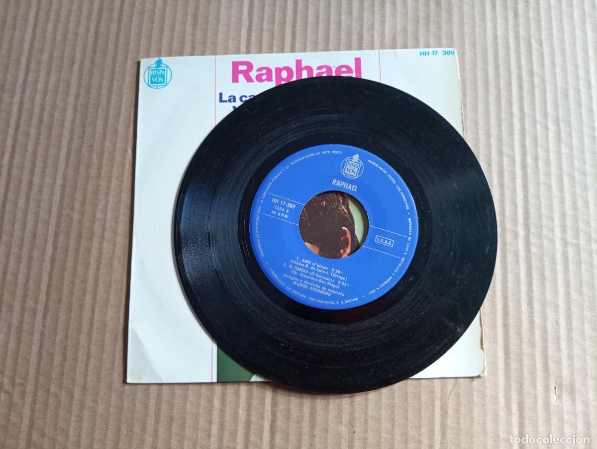 Discos de vinilo: RAPHAEL - LA CANCION DEL TRABAJO EP 4 TEMAS 1966 - Foto 2