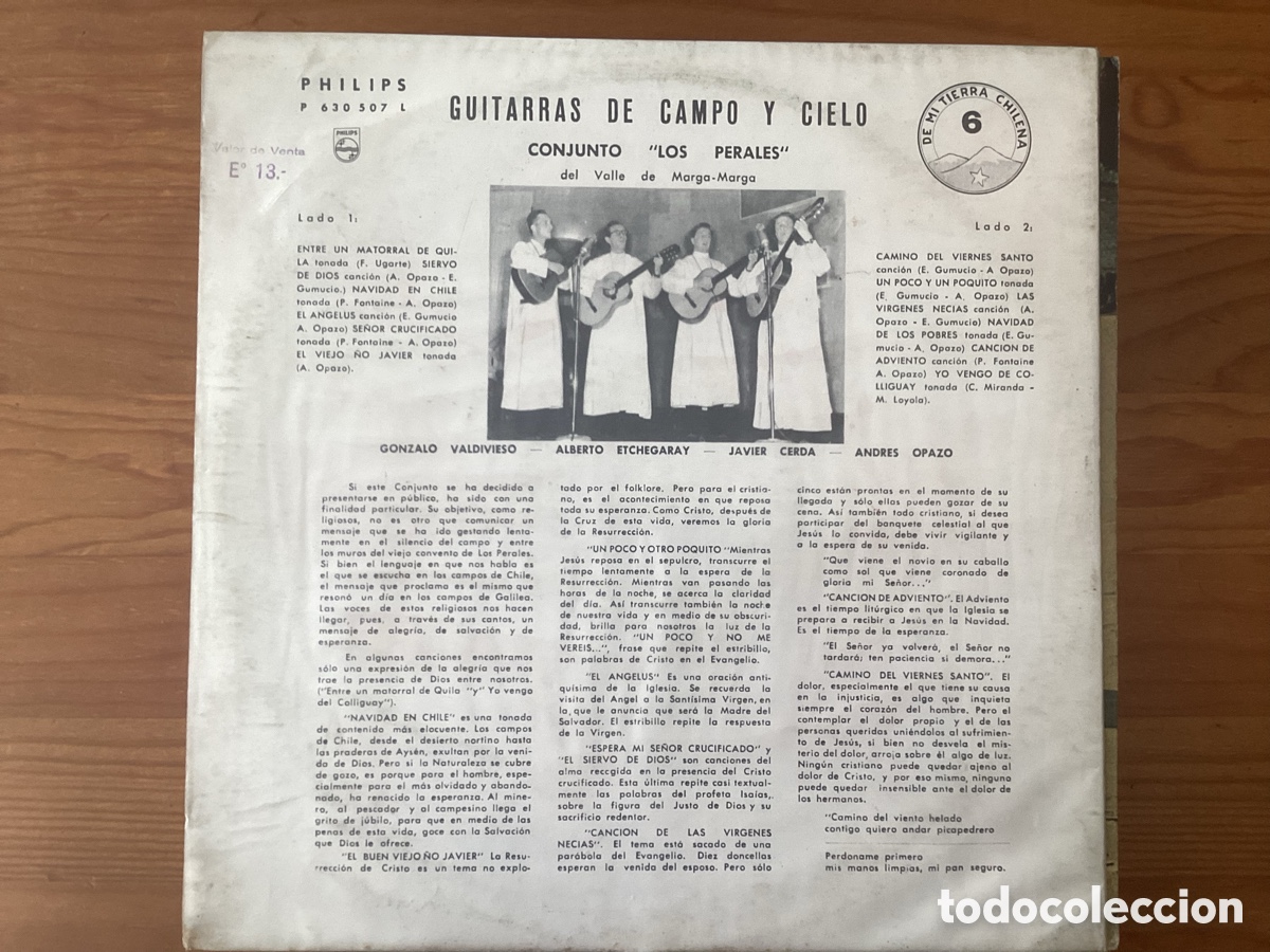 Discos de vinilo: Los Perales, GUITARRAS DE CAMPO Y CIELO - Foto 2