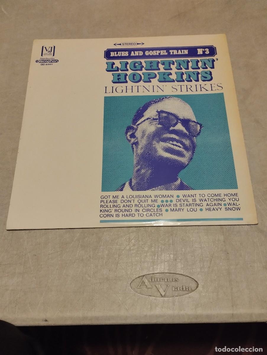 Discos de vinilo: Lightnin Hopkins LP Lightnin Strikes Esp.1968 - Foto 1