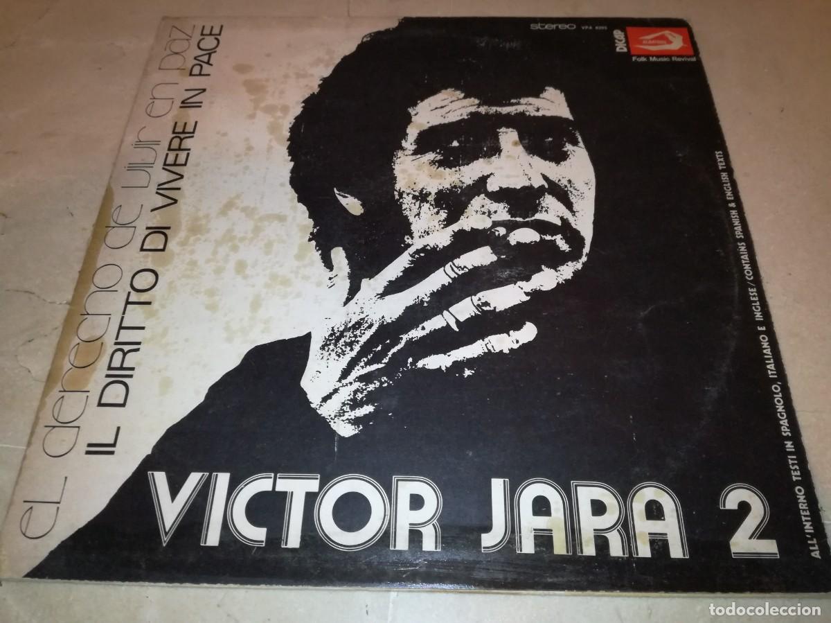 Disques de vinyle: VICTOR JARA-EL DERECHO DE VIVIR EN PAZ-CON LIBRETO-EDICION ORIGINAL ITALIANA 1974