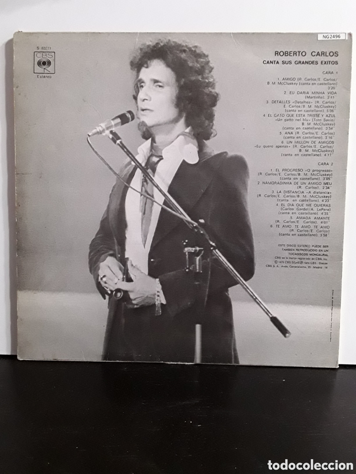 Discos de vinilo: Roberto Carlos &lrm;&ndash; Canta Sus Grandes Exitos - Foto 2