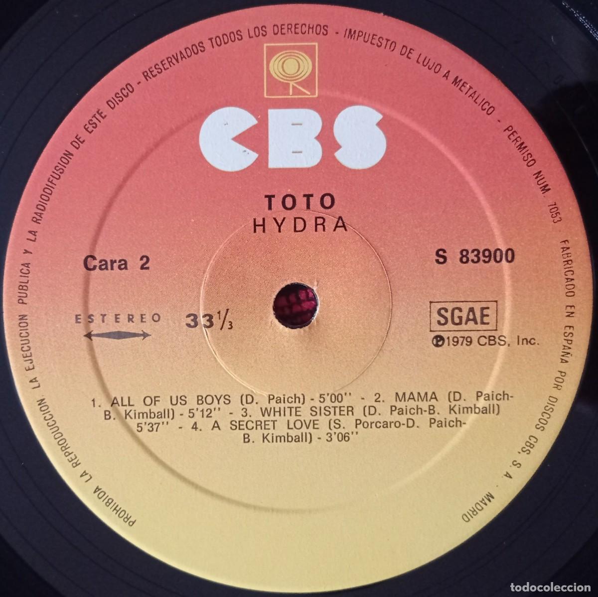 Discos de vinilo: TOTO ** Hydra ** VINILO LP ORIGINAL 1979 - Foto 4