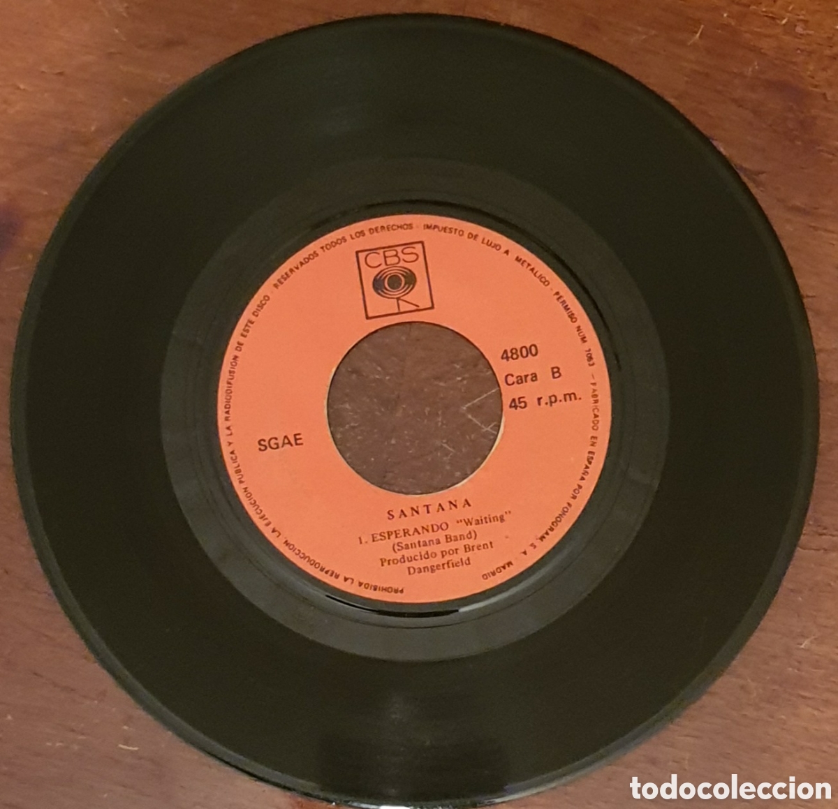 Discos de vinilo: SINGLE SANTANA - FORMAS ENDEMONIADAS - ESPERANDO - CBS 4800 - Foto 2