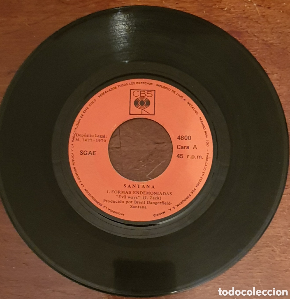 Discos de vinilo: SINGLE SANTANA - FORMAS ENDEMONIADAS - ESPERANDO - CBS 4800 - Foto 1