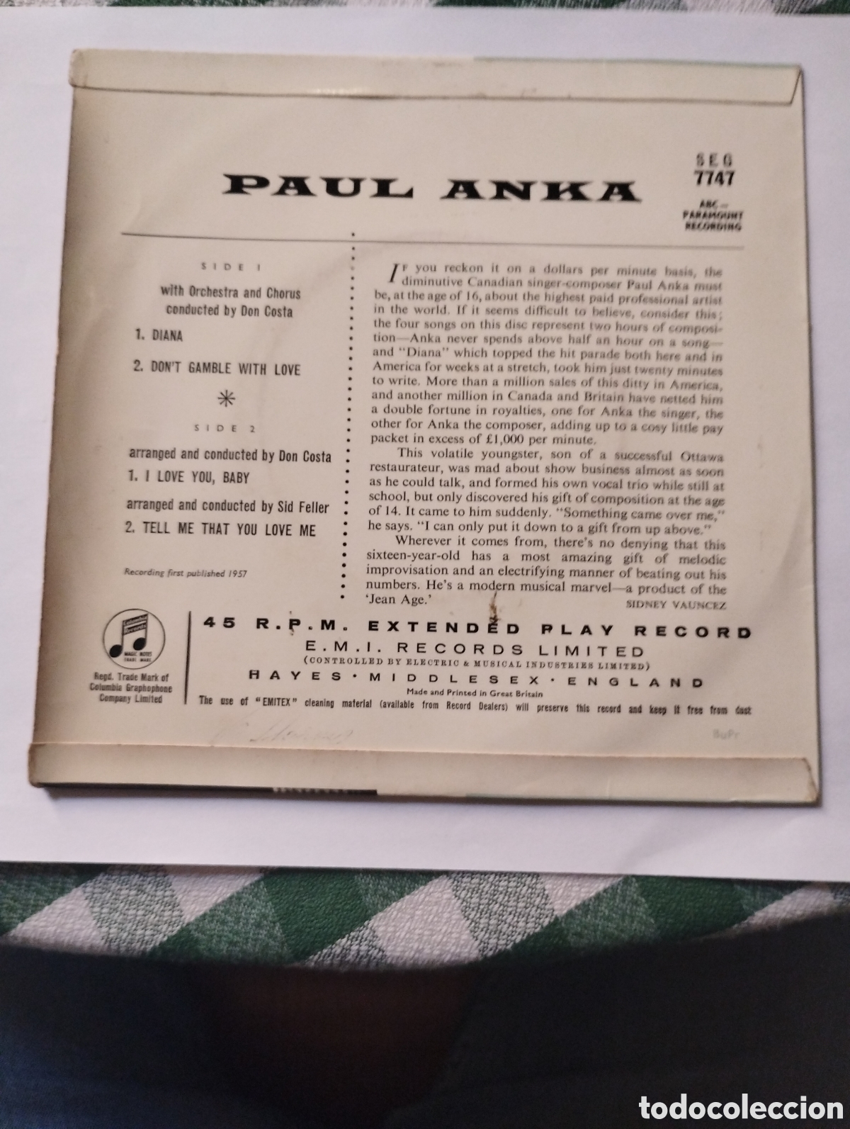 Discos de vinilo: Paul anka - Foto 2