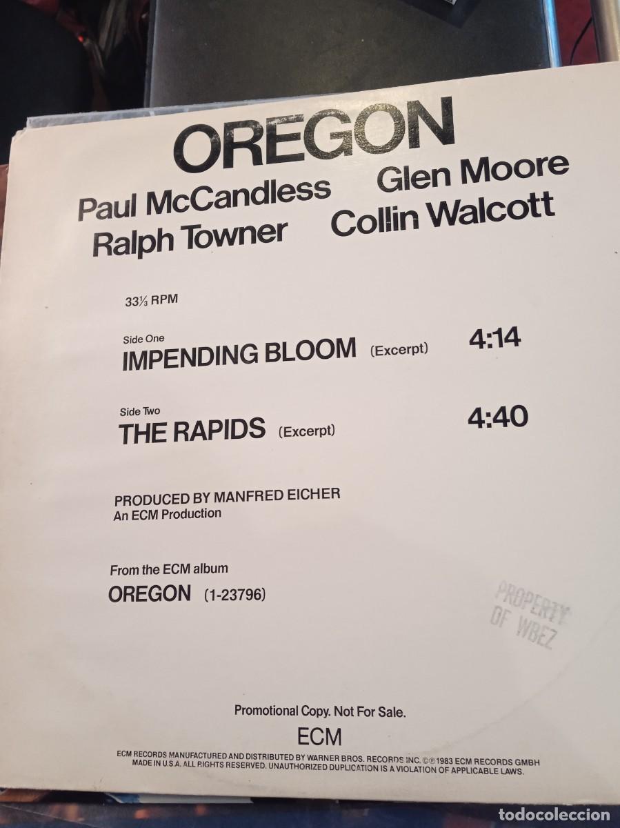 Discos de vinilo: OREGON- IMPENDING BLOOM. MAXISINGLE PROMO.