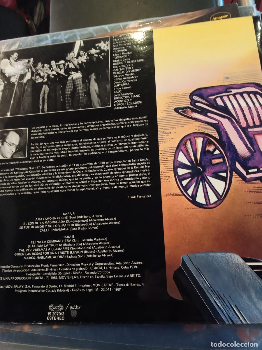 Discos de vinilo: SON 14- A BAYAMO EN COCHE. LP. - Foto 2