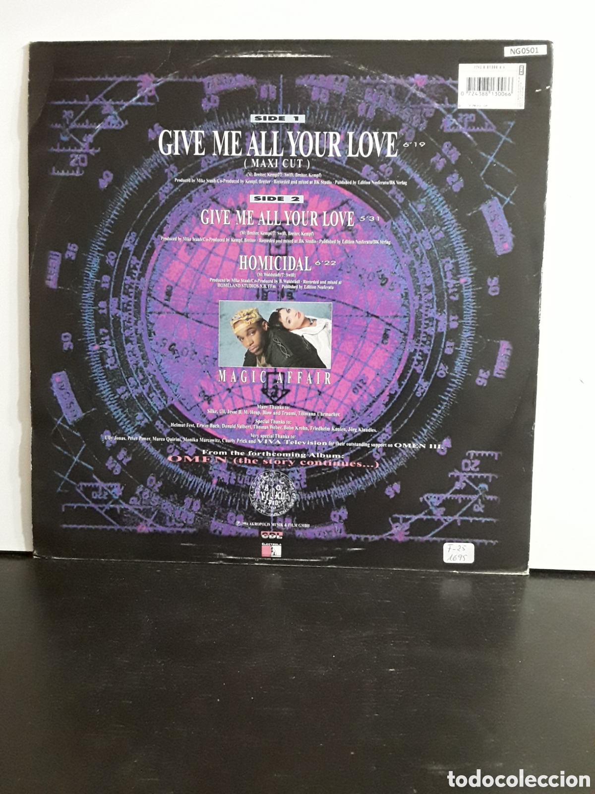 Discos de vinilo: Magic Affair &lrm;&ndash; Give Me All Your Love - Foto 2