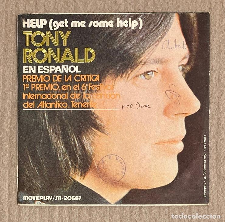 Discos de vinilo: TONY ROLAND EN ESPA&Ntilde;OL. HELP (GET ME SOME HELP)(VINILO 7&rdquo;)(035EP) - Foto 2