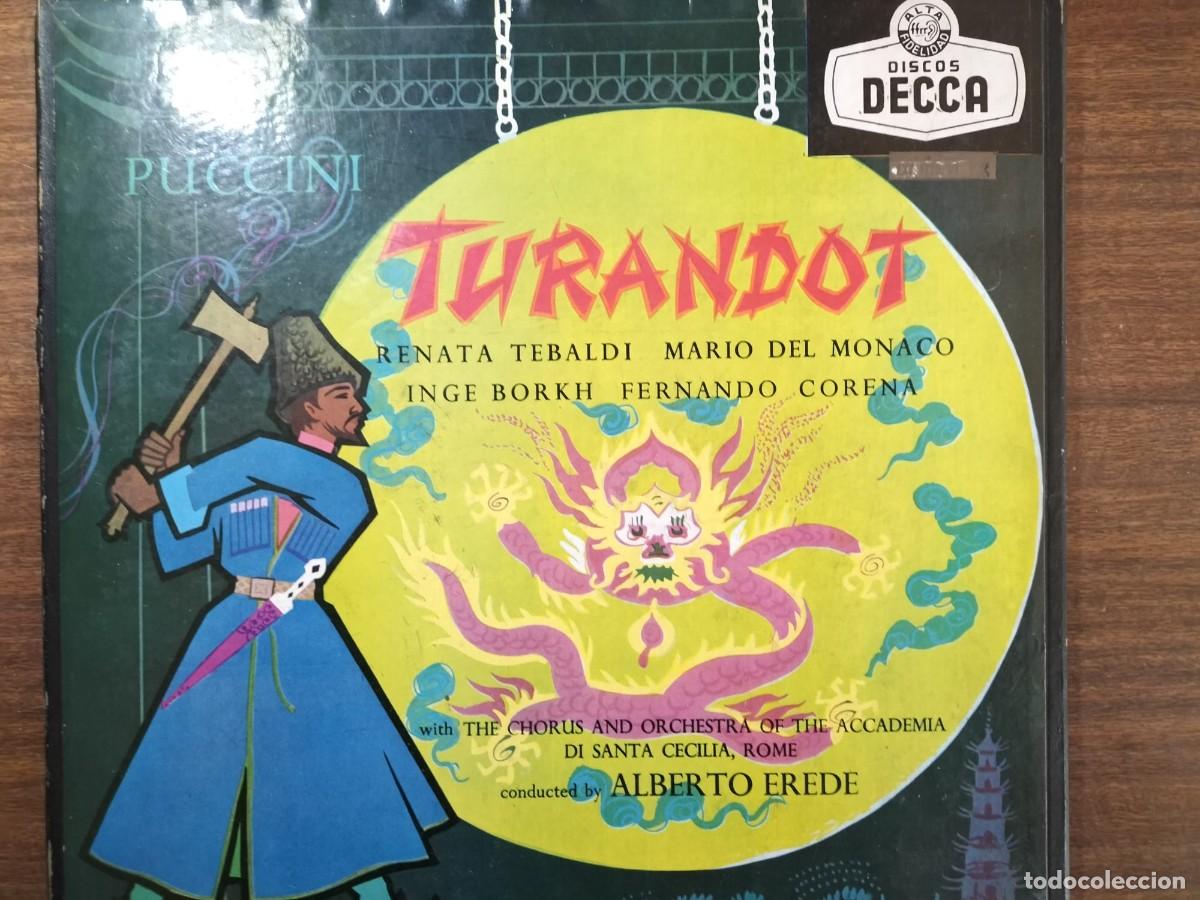 Discos de vinilo: PUCCINI TURANDOT BOX SET 3 LPS Y LIBRETO - Foto 1