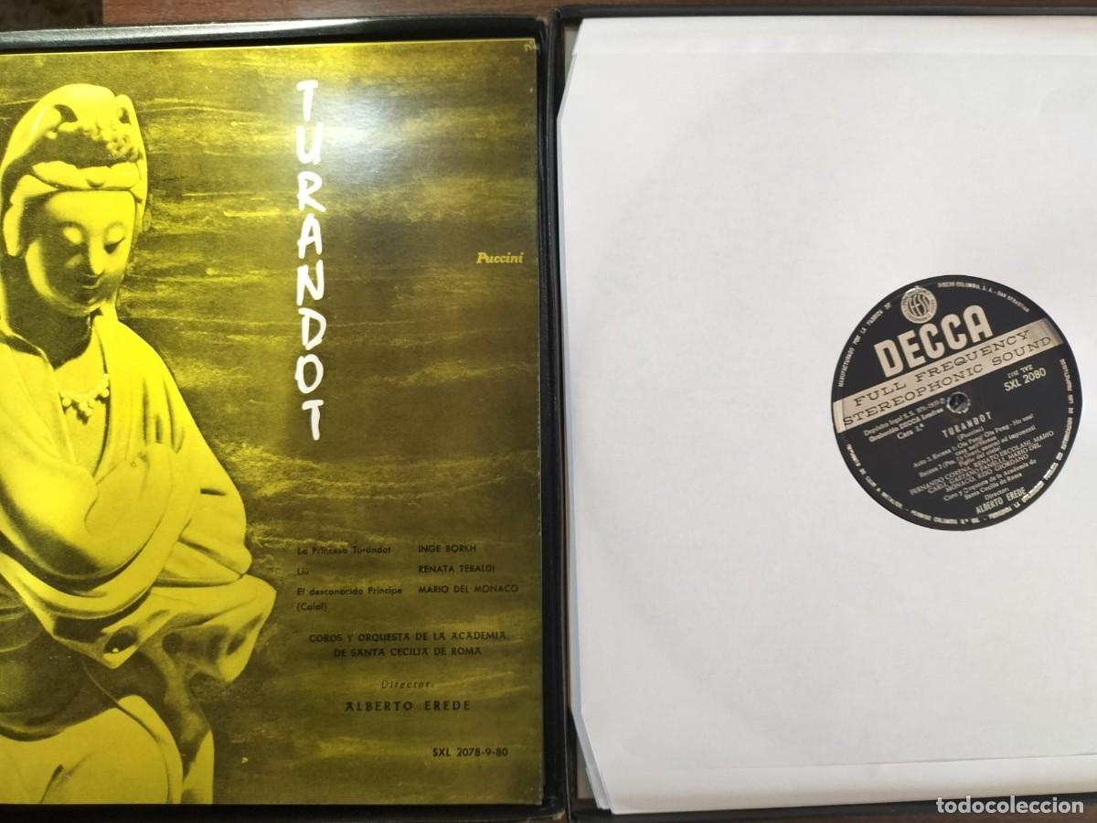 Discos de vinilo: PUCCINI TURANDOT BOX SET 3 LPS Y LIBRETO - Foto 2