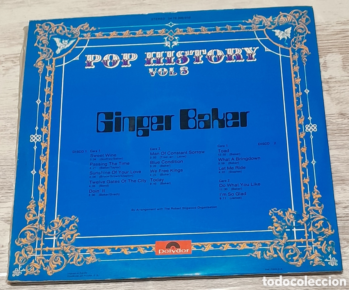 Discos de vinilo: GINGER BAKER - POP HISTORY VOL 3 - 2 LP - GATEFOLD - POLYDOR 1971 - Foto 2