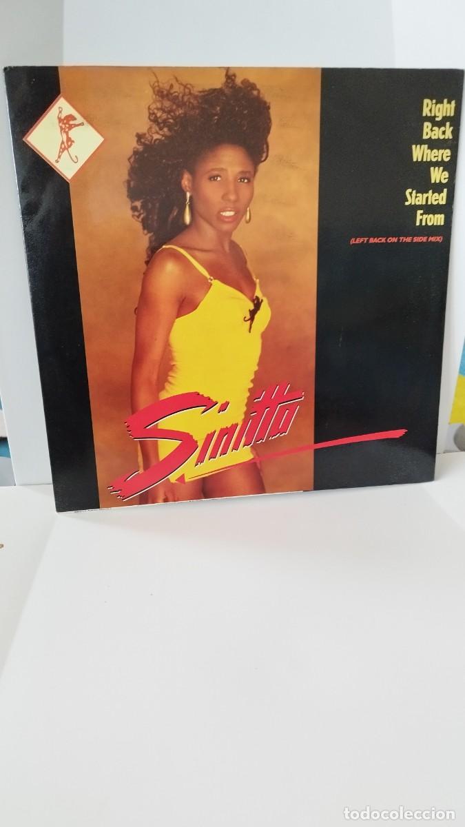 Discos de vinilo: Sinitta &ndash; Right Back Where We Started From (Left Back On The Side Mix).Vinilo Maxi Single - Foto 1