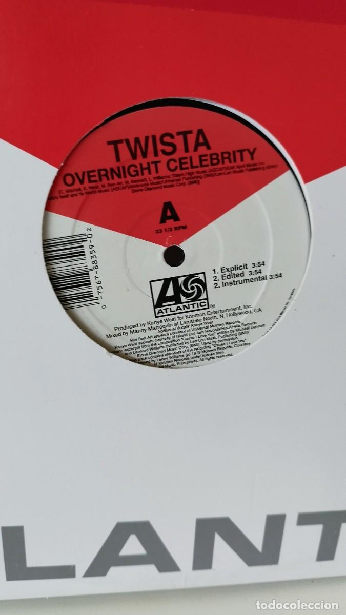 Discos de vinilo: TWISTA,OVERNIGHT CELEBRITY.Vinilo Maxi Rap Single - Foto 2