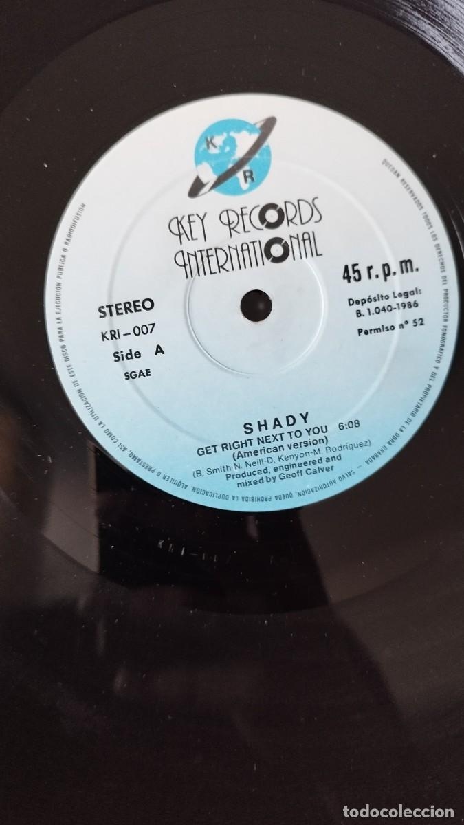Discos de vinilo: Shady &ndash; Get Right Next To You.Vinilo Maxi Single Synthpop - Foto 3